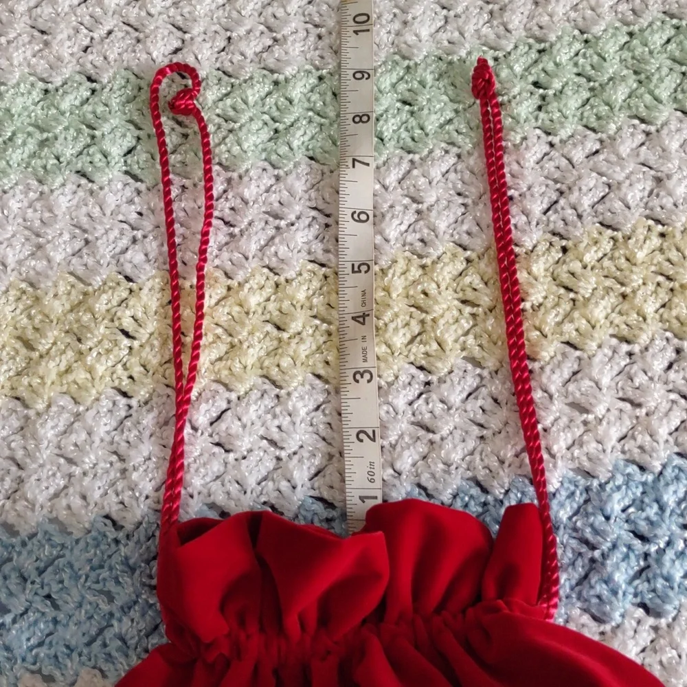 Montblanc Red Velvet Pull String Cinch Duster Bag